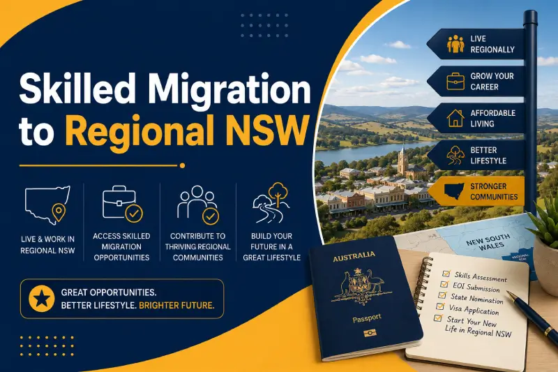 Skilled Migration to Regional NSW — guide by a registered migration agent